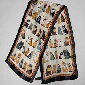 ❤️BASHA SCARVES Merry Christmas Theme Santas Cat Assistants XOXO